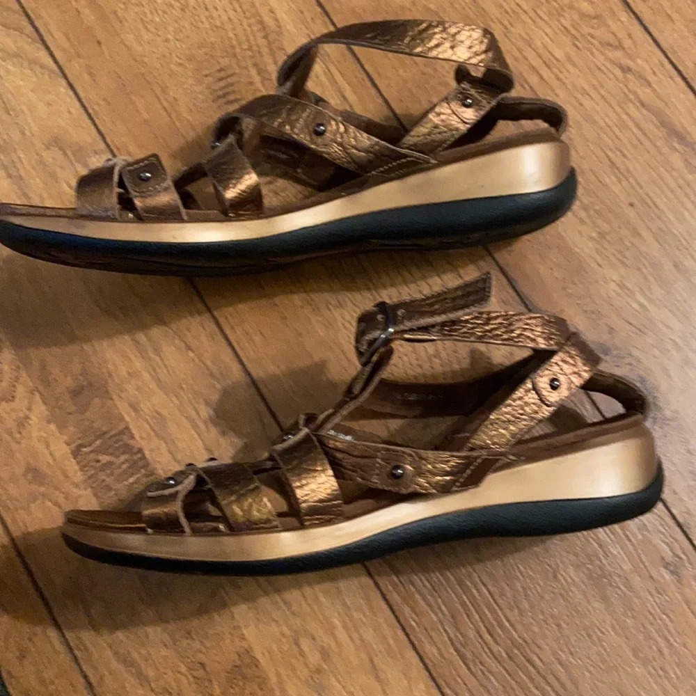 SoftWalk Bronze Strappy Shoes